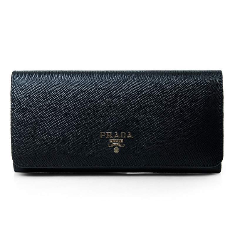 Knockoff Prada Real Leather Wallet 1137 black